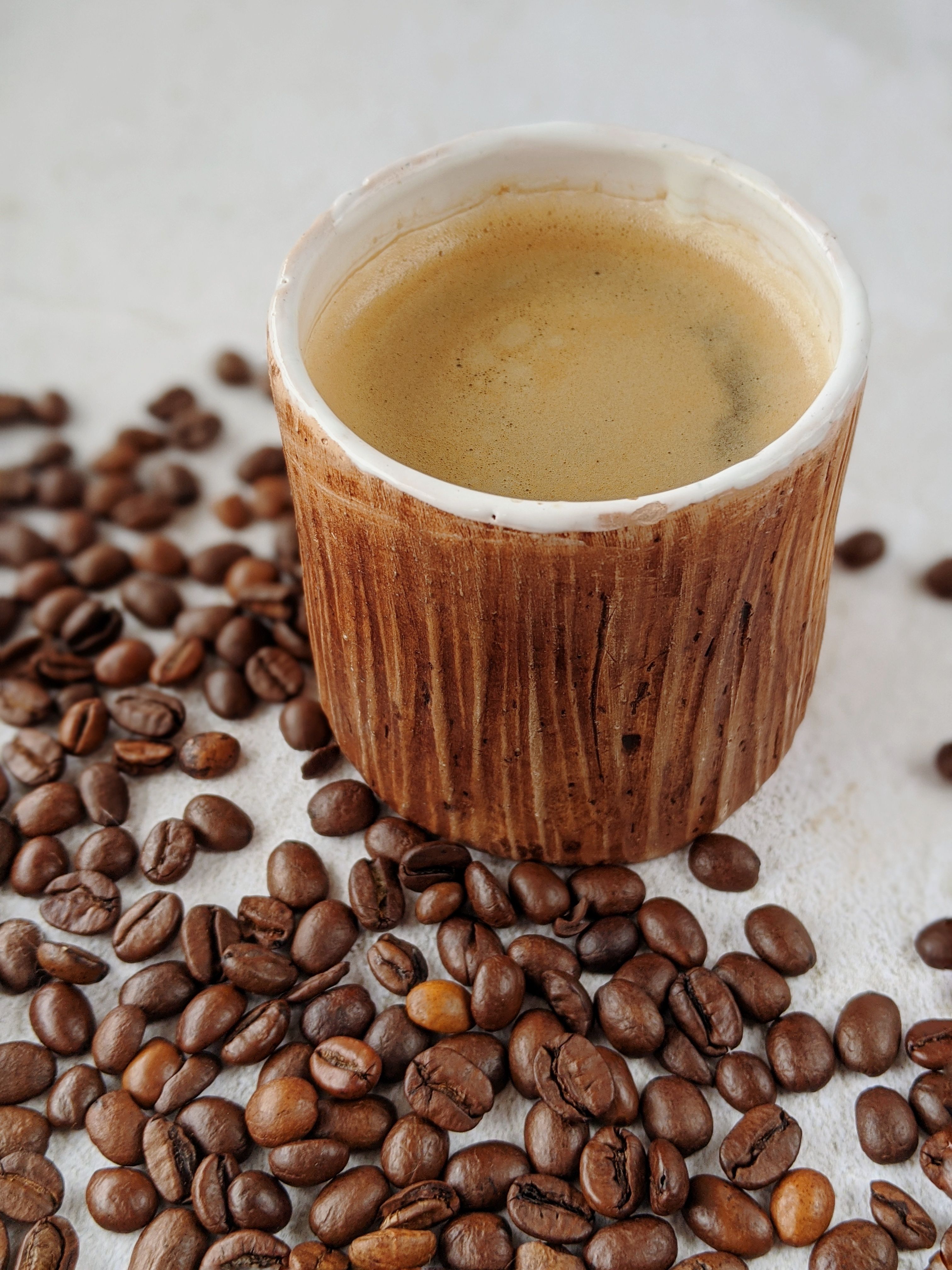 Espresso pair, 4 oz ash glaze cups