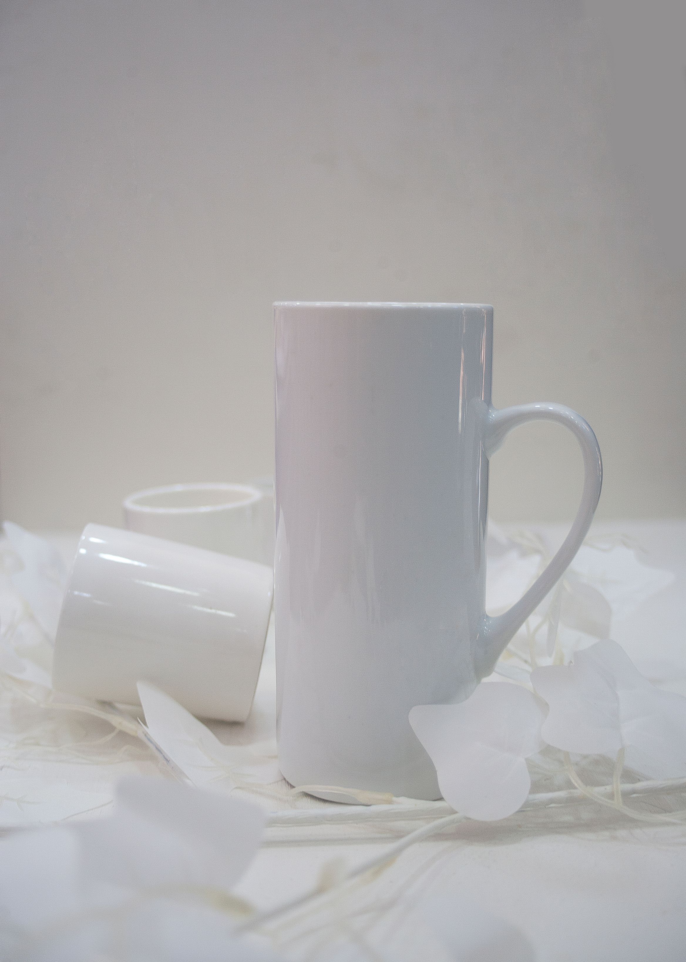 Tall 14 oz ash glaze mug